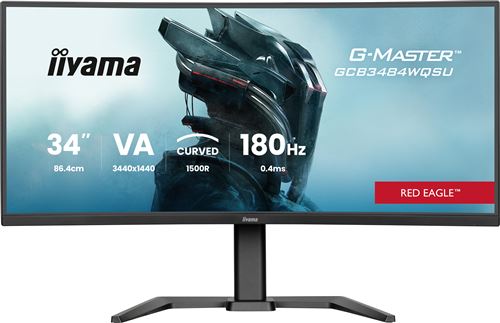 Ecran PC Gaming Iiyama G-Master™ Red Eagle™ GCB3484WQSU-B1 34" incurvé 180 Hz UWQHD