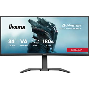 Ecran PC Gaming Iiyama G-Master™ Red Eagle™ GCB3484WQSU-B1 34" incurvé 180 Hz UWQHD - 1