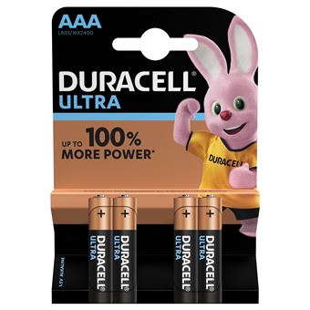 4 Piles AAA Duracell Ultra Power - 1