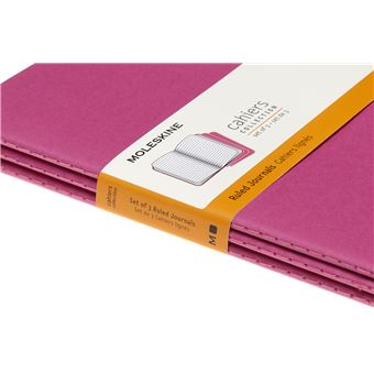 Set de 3 cahiers grand format Moleskine lignés Rose