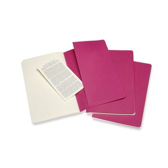 Set de 3 cahiers grand format Moleskine lignés Rose