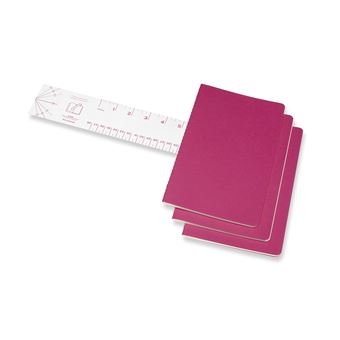 Set de 3 cahiers grand format Moleskine lignés Rose