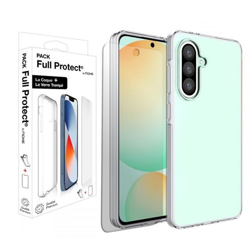Pack coque Moxie pour Samsung Galaxy A56 + verre de protection Transparent