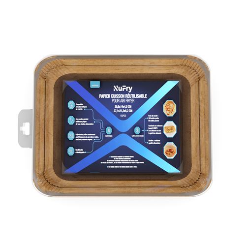 Nufry Marron Moules Papier Cuisson Modèle Paperpack 150 Pcs Airfryer