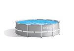 Piscine tubulaire Intex - Ronde - Prism frame - 3,66 x 1,22 m - Accessoires inclus - Gris