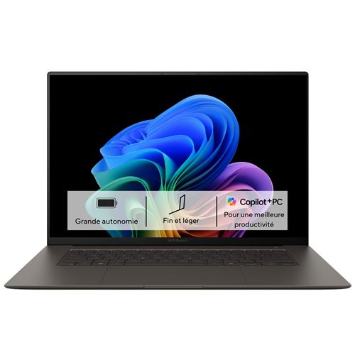 PC portable Asus Zenbook S 16 UM5606KA-DRFRK143W 16 OLED 120Hz Copilot+ AMD Ryzen™ AI 7 16 Go RAM 1 To SSD Gris
