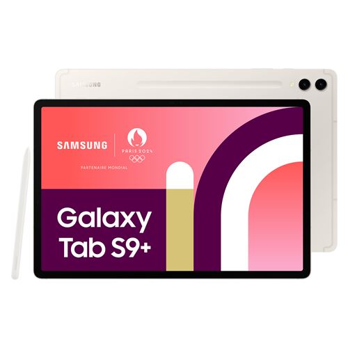 Tablette tactile Samsung Galaxy Tab S9+ 12.4 Wifi 256 Go Crème