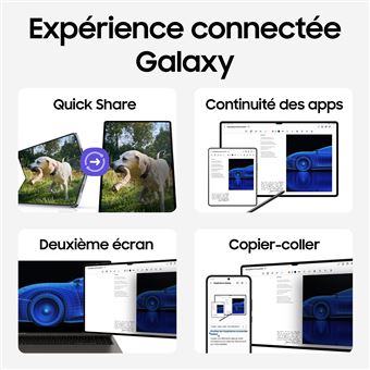 Tablette tactile Samsung Galaxy Tab S9+ 12.4" Wifi 256 Go Crème