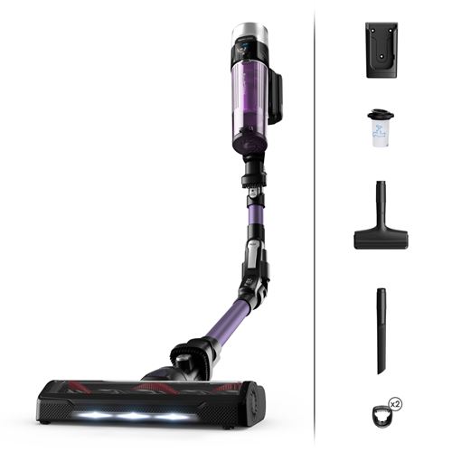 Aspirateur Balai Sans Fil Multifonction Rowenta X-Force Flex 9.60 Kit Allergie Rh2039Wo 250 W Noir Et Violet