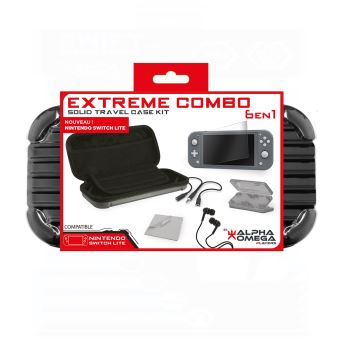 Pack accessoires Extreme 6 en 1 Noir pour Nintendo Switch Lite