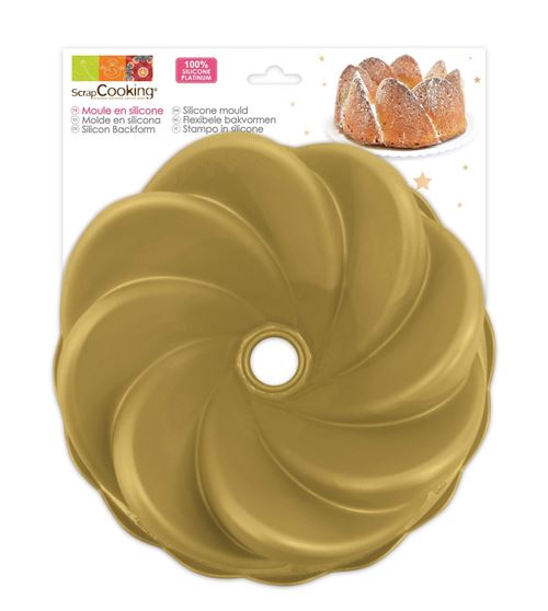 Moule silicone Kouglof ScrapCooking Jaune Moutarde