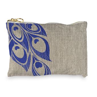 Trousse cosmétique Lannoo Peacock 24 cm Bleu et Beige