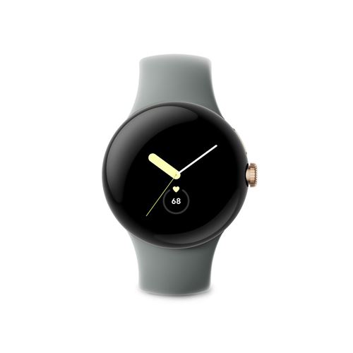 Montre Connectée Google Pixel Watch WiFi Doré avec Bracelet Sport Vert Sauge