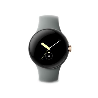 Montre connectée Google Pixel Watch Wifi Doré avec bracelet sport Vert Sauge