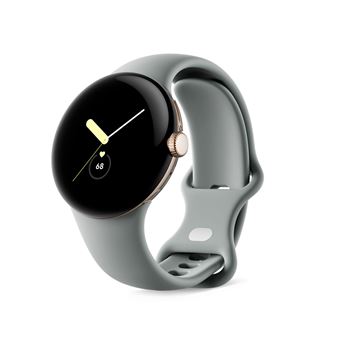 Montre connectée Google Pixel Watch Wifi Doré avec bracelet sport Vert Sauge