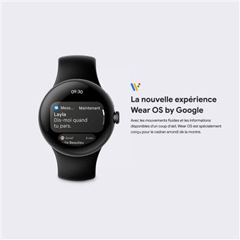 Montre connectée Google Pixel Watch Wifi Doré avec bracelet sport Vert Sauge