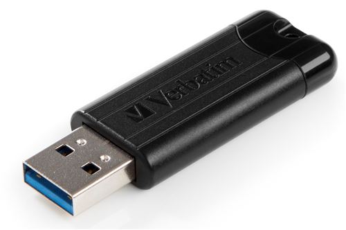 Verbatim Black Pinstripe 64GB USB 3.0 Flash Drive 49318 VM49318
