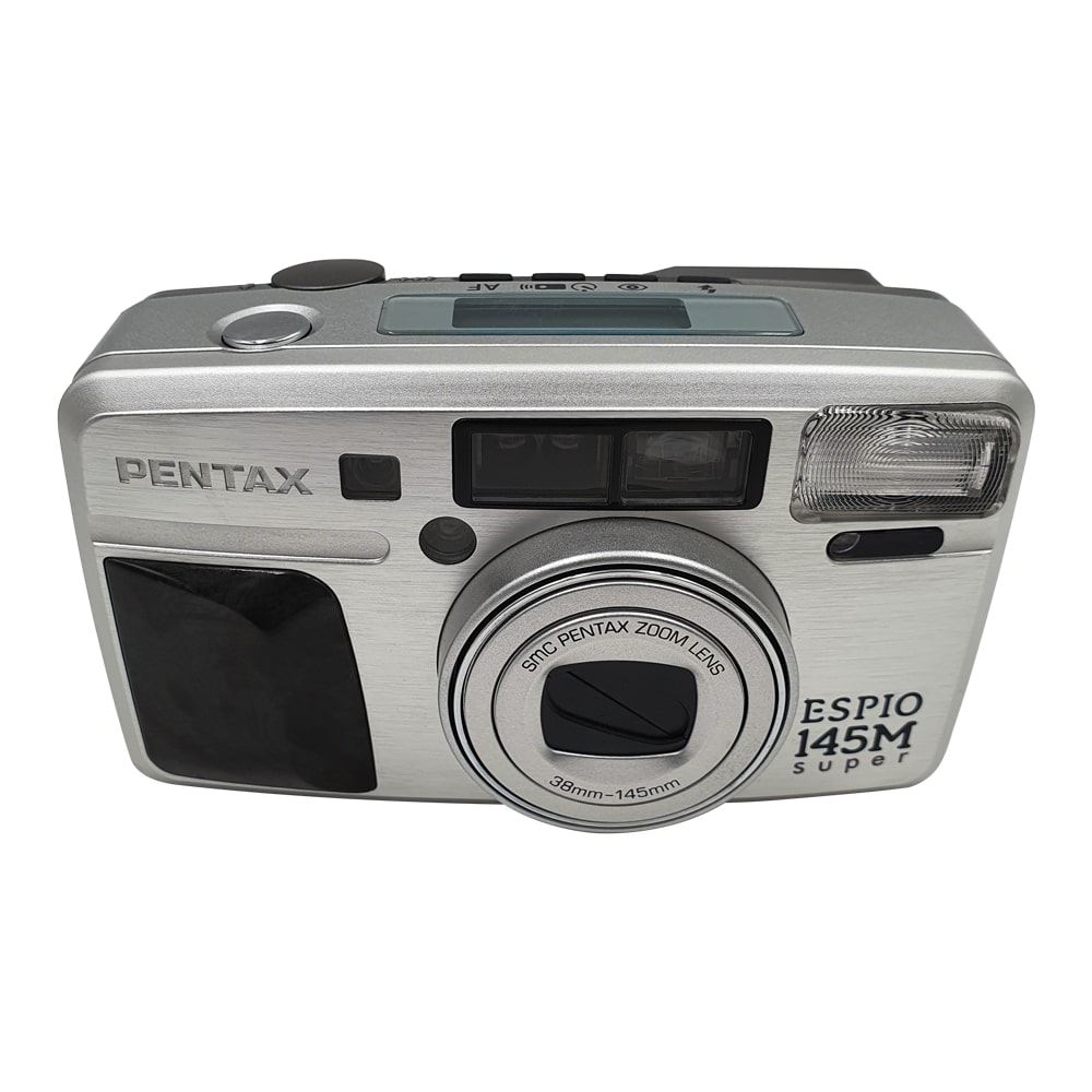 Appareil photo compact argentique Pentax Espio 145M Super Noir Reconditionné Appareil photo