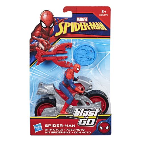 Figurine avec véhicule Marvel Spiderman Blast et Go