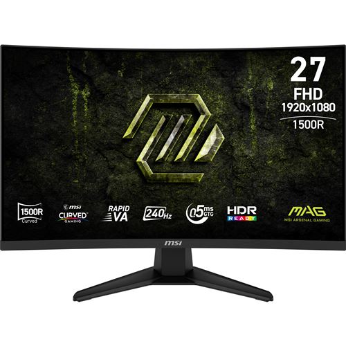 Ecran PC gaming MSI MAG 275CF X24 27" Incurvé 240 Hz Full HD