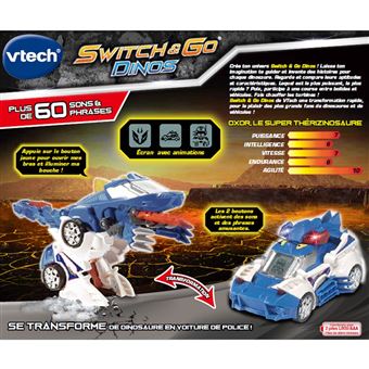 Véhicule transformable interactif Vtech Switch et Go Dinos Oxor Super Therisinosaure