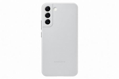 Coque en cuir pour Samsung Galaxy S22+ Gris clair