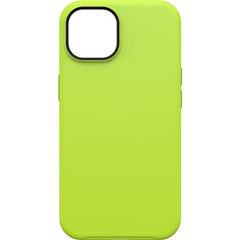 Coque antichoc OtterBox Symmetry + MagSafe pour iPhone 14 Jaune Vert