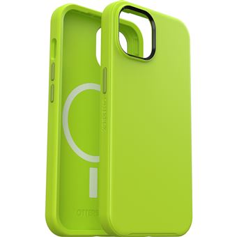 Coque antichoc OtterBox Symmetry + MagSafe pour iPhone 14 Jaune Vert