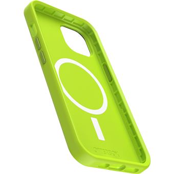 Coque antichoc OtterBox Symmetry + MagSafe pour iPhone 14 Jaune Vert