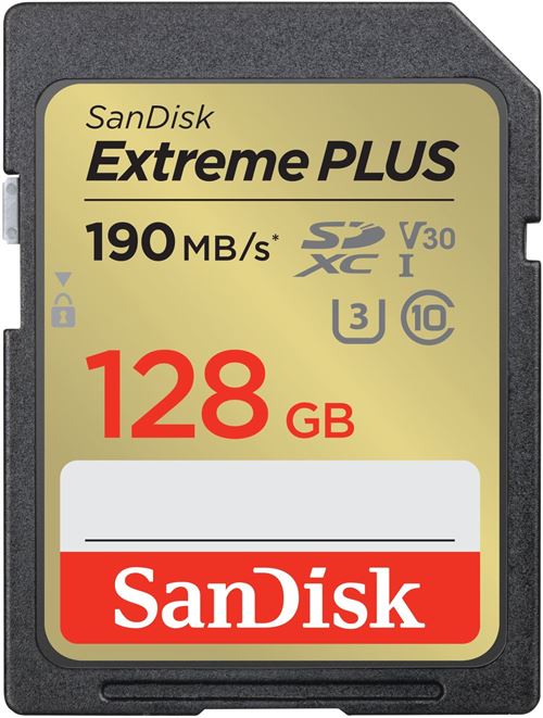 SanDisk Extreme PLUS - Carte mémoire flash - 128 Go - UHS-I U3 / Class10 - SDXC UHS-I