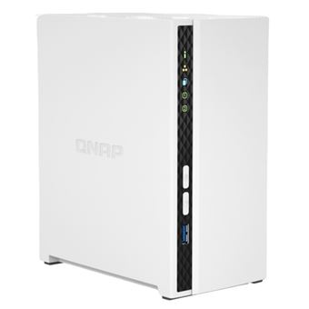 QNAP TS-233 - Serveur NAS - 2 Baies - SATA 6Gb/s - RAID RAID 0, 1, JBOD - RAM 2 Go - Gigabit Ethernet - iSCSI support