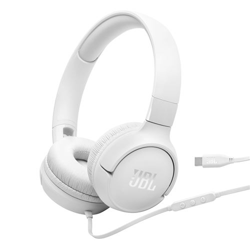 Casque Supra-Auriculaire Filaire JBL Tune 520C Blanc