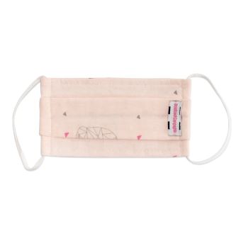 Masque coton Doudou et Compagnie Jersey Motif Eléphant Bio Taille M Rose - 1