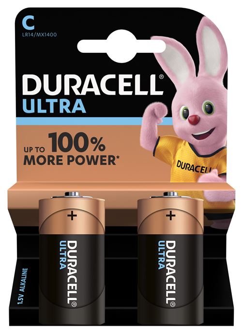 2 Piles C Duracell Ultra Power