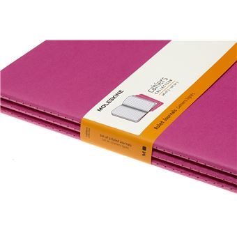 Set de 3 cahiers très grand format Moleskine lignés Rose