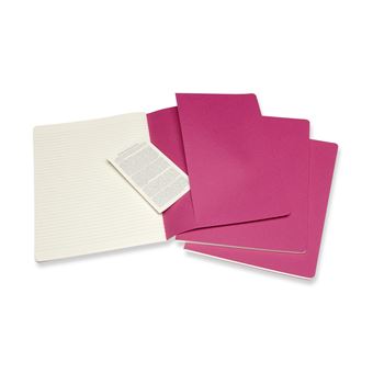 Set de 3 cahiers très grand format Moleskine lignés Rose