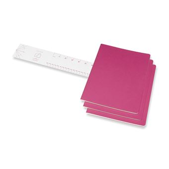 Set de 3 cahiers très grand format Moleskine lignés Rose