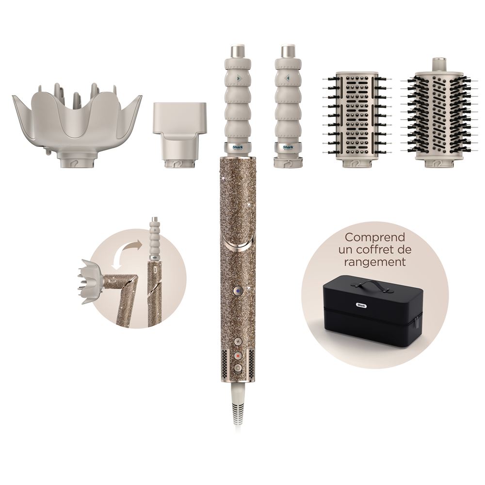 Fer à boucler Shark FlexStyle Scintillant 5-en-1 HD446JSEU Stardust