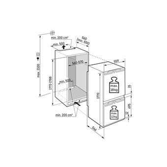 Réfrigérateur congélateur Liebherr ICBa 5123-20 encastrable 178 cm