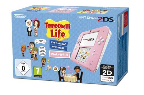 Console Nintendo 2Ds Rose Et Blanche + Tomodachi Life Edition Spéciale