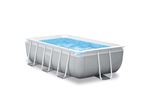 Piscine tubulaire Intex - Rectangulaire - Prism Frame - 3 x 1,75 x 0,8 m - Accessoires inclus - Gris