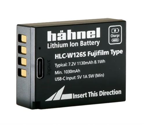 Batterie Lithium Ion Hähnel Ultra HLC W126S Type USB C pour appareil photo Fujifilm