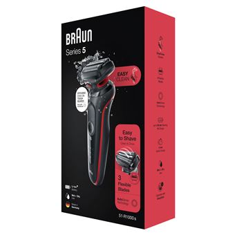 Rasoir électrique Braun Series 5 51-R1000s Noir et rouge