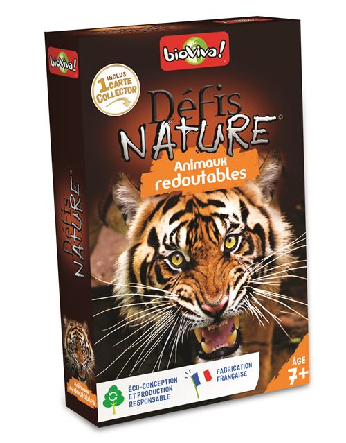 Jeu de cartes Bioviva Défis Nature Animaux Redoutables