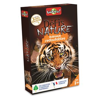 Jeu de cartes Bioviva Défis Nature Animaux Redoutables