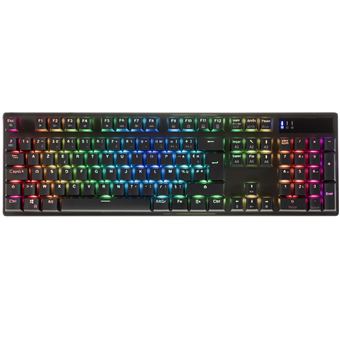 Clavier mécanique filaire gaming Azerty Onlan CA-240 étendu Noir - 1
