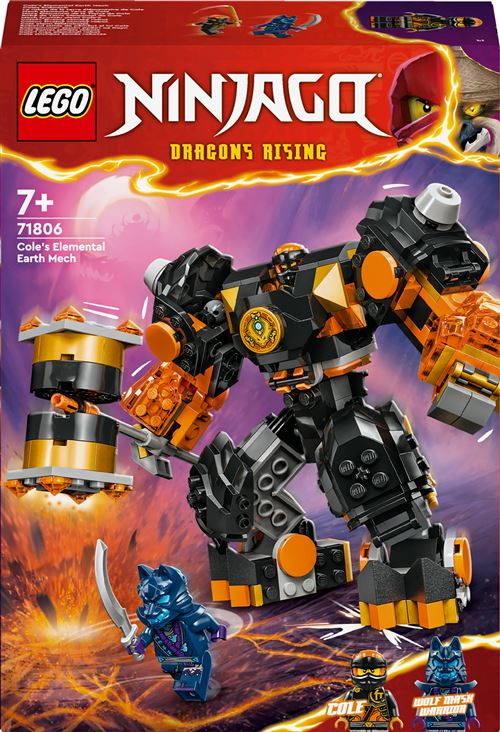LEGO® NINJAGO® 71806 Le robot élémentaire de la terre de Cole