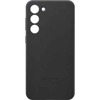 Coque en cuir pour Samsung Galaxy S23+ 5G Noir