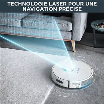 Rowenta X-PLORER Serie 75 S, Robot laveur 4-en-1, Navigation laser, Reglage sur mesure RR8577WH