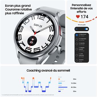 Montre connectée Samsung Galaxy Watch6 Classic 43mm 4G Noir